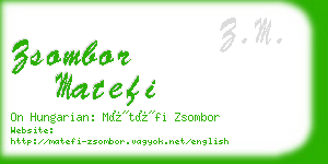 zsombor matefi business card